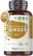 Organic Ginger Supplement - High Strength 1300mg - Soil Association Certified - 2 Ginger Root Capsules Per Serving - Vegan Joint & Digestion Supplement