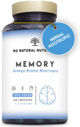 Nootropics Cognitive Enhancer Brain Booster. Coffee, Ginko Biloba, Bacopa, Vitamins. Nootropic Supplement for Mental Performance, Focus Better Mood UK Vegan Certified 60 Capsules N2 Natural Nutrition Nootropics Cognitive Enhancer Brain Booster. Coffee, Ginko Biloba, Bacopa, Vitamins. Nootropic Supplement for Mental Performance, Focus Better Mood UK Vegan Certified 60 Capsules N2 Natural Nutrition
