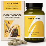 The Herbtender Rise & Shine - Natural Energy Supplement, Caffeine-Free with Ginseng and Reishi, Supports Vitality and Cognitive Performance, Vegan, Organic Ingredients (60 Capsule Pouch) The Herbtender Rise & Shine - Natural Energy Supplement, Caffeine-Free with Ginseng and Reishi, Supports Vitality and Cognitive Performance, Vegan, Organic Ingredients (60 Capsule Pouch)