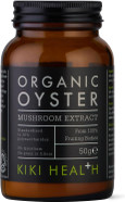 KIKI Health Premium Organic Oyster Extract Mushroom Powder | Full-Spectrum 100% Fruiting Bodies, Wood-Rich Cultivation, 50% Beta-Glucan Polysaccharides, Non-GMO | Boost Immunity Naturally- 50g