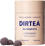DIRTEA Chaga Mushroom Gummies - Vegan, Natural & Sugar Free with Vitamin C & Zinc - Immune & Energy Supplement - 1 Month's Supply - 3,000mg per Serving - 60 Gummies - Lemon Flavour DIRTEA Chaga Mushroom Gummies - Vegan, Natural & Sugar Free with Vitamin C & Zinc - Immune & Energy Supplement - 1 Month's Supply - 3,000mg per Serving - 60 Gummies - Lemon Flavour