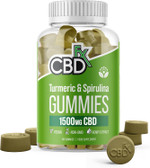 CBDfx 1500mg High Strength Turmeric Spirulina CBD Gummies 25mg Turmeric 10mg Spirulina 25mg CBD per Gummy 60x Bottle (30 Days) CBDfx 1500mg High Strength Turmeric Spirulina CBD Gummies 25mg Turmeric 10mg Spirulina 25mg CBD per Gummy 60x Bottle (30 Days)