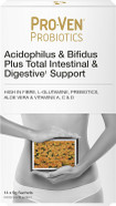 Proven Probiotics Acidophilus and Bifidus Plus Intestinal and Digestive Support - Pack of 14