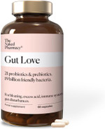 The Naked Pharmacy | Gut Love | Natural Probiotic & Prebiotic for Gut Health | High Strength | Digestive Supplements | Vegan | 60 Capsules The Naked Pharmacy | Gut Love | Natural Probiotic & Prebiotic for Gut Health | High Strength | Digestive Supplements | Vegan | 60 Capsules