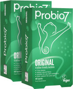 Probio7 Original | Vegan Approved | With 4 Billion CFU, 7 Live Bacterial Strains + 2 Types of Natural Fibre | Digestive Health Supplements, Probiotics for Gut Health, 200 Capsules Probio7 Original | Vegan Approved | With 4 Billion CFU, 7 Live Bacterial Strains + 2 Types of Natural Fibre | Digestive Health Supplements, Probiotics for Gut Health, 200 Capsules