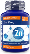 Zipvit Zinc 25mg Pouch, 12 Months Supply, Recommended Dose Zinc Supplement, Supports Hair, Skin, Nails, Bones & Vision, Promotes Immunity, Fertility & Reproduction for Men & Women, 360 Vegan Tablets Zipvit Zinc 25mg Pouch, 12 Months Supply, Recommended Dose Zinc Supplement, Supports Hair, Skin, Nails, Bones & Vision, Promotes Immunity, Fertility & Reproduction for Men & Women, 360 Vegan Tablets