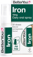 BetterYou Iron Supplement, Fast Acting Iron 5mg Liquid Oral Spray for Women and Men, Supports Energy & Immune System, Gentle on Stomach, Natural Pomegranate Flavor, 25ml BetterYou Iron Supplement, Fast Acting Iron 5mg Liquid Oral Spray for Women and Men, Supports Energy & Immune System, Gentle on Stomach, Natural Pomegranate Flavor, 25ml