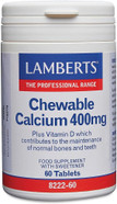 Lamberts Chewable Calcium 400mg with Vitamin D 60 Tablets