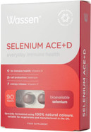 Wassen Selenium ACE+D Immune Health - 90 Tablets | Selenium and Zinc Supplements Contribute to Normal Function of Immune System | Vitamin C D and Zinc Wassen Selenium ACE+D Immune Health - 90 Tablets | Selenium and Zinc Supplements Contribute to Normal Function of Immune System | Vitamin C D and Zinc