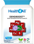 Health4All Densiboost Bone Remineralisation Complex 60 Capsules with Magnesium, Calcium, Manganese, Phosphorus, Copper, Boron, Zinc, Vitamin D3 & K2 MK-7, Bone Health Supplement, Made in UK Health4All Densiboost Bone Remineralisation Complex 60 Capsules with Magnesium, Calcium, Manganese, Phosphorus, Copper, Boron, Zinc, Vitamin D3 & K2 MK-7, Bone Health Supplement, Made in UK