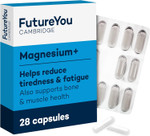 Magnesium+ 575mg Supplement  28 High Strength Capsules  Magnesium Lactate & Vitamin B6 Health Supplements to Reduce Tiredness & Support Bone Health  Supplements by FutureYou Cambridge