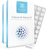 Healthspan Calcium & Vitamin D (240 Chewable Tablets) | High Strength Pure Calcium Supplement | Natural Source of Vitamin D3 | Added Vitamin K for Bone Health | Vanilla | Vegetarian