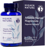 Higher Nature - Atlantic Marine Magnesium 300mg - Natural Source - True Food Formula - Magnesium Supplements - Natural Calm - Bone Support - Vegan - Three Month Supply - 90 Capsules