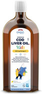 Osavi Norwegian Cod Liver Oil Kids  500 ml | 500 mg Omega3| Supports Brain Function, Vision, Heart Health, Immune System | Includes 135 µg Vitamin A | Lemon Flavour | Made in Norway