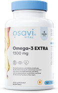 Osavi Omega3 Extra Molecularly Distilled 1300 mg 60 Softgels | Lemon Flavor | EPA & DHA for Heart Health, Brain Function, and Vision I Molecular Distillation for Maximum Purity Osavi Omega3 Extra Molecularly Distilled 1300 mg 60 Softgels | Lemon Flavor | EPA & DHA for Heart Health, Brain Function, and Vision I Molecular Distillation for Maximum Purity