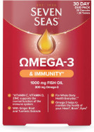 Seven Seas Omega-3 Fish Oil Immunity, 1000 mg Fish Oil + 300 mg Omega-3, 60 High Strength Tablets, 260 mg EPA & DHA & Vitamin D, With Vitamin C & Zinc, Duo Pack: 30 Capsules + 30 Tablets Seven Seas Omega-3 Fish Oil Immunity, 1000 mg Fish Oil + 300 mg Omega-3, 60 High Strength Tablets, 260 mg EPA & DHA & Vitamin D, With Vitamin C & Zinc, Duo Pack: 30 Capsules + 30 Tablets