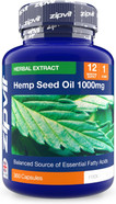 Zipvit Hemp Oil 1000mg Supplement, 360 Softgel Capsules of Hemp Seed Oil. 12 Months Supply Zipvit Hemp Oil 1000mg Supplement, 360 Softgel Capsules of Hemp Seed Oil. 12 Months Supply