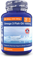Omega 3 Fish Oil 1000mg, 360 Softgel Capsules. 12 Months Supply. EPA 180mg DHA 120mg. Supports Heart, Brain Function and Eye Health Omega 3 Fish Oil 1000mg, 360 Softgel Capsules. 12 Months Supply. EPA 180mg DHA 120mg. Supports Heart, Brain Function and Eye Health