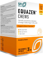 Equazen Childrens Chews, Omega 3 and Omega 6 Supplement, Clinically Researched Blend of DHA, EPA and GLA, Supports Brain Function, Suitable from 3+ to Adult, 180 Strawberry Flavoured Chews Equazen Childrens Chews, Omega 3 and Omega 6 Supplement, Clinically Researched Blend of DHA, EPA and GLA, Supports Brain Function, Suitable from 3+ to Adult, 180 Strawberry Flavoured Chews