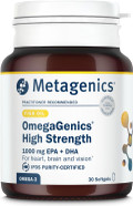 Metagenics OmegaGenics - High Strength Omega-3 Pure Fish Oil Supplement - 1000mg EPA & DHA - 30 Softgel Metagenics OmegaGenics - High Strength Omega-3 Pure Fish Oil Supplement - 1000mg EPA & DHA - 30 Softgel