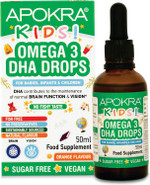 Omega 3 Vegan DHA Drops for Kids - Bundle - 50mL - No Fishy Taste - Preservative Free and Sugar Free. Sustainable Algal Alternative to Fish Oil | APOKRA Kids (3) Omega 3 Vegan DHA Drops for Kids - Bundle - 50mL - No Fishy Taste - Preservative Free and Sugar Free. Sustainable Algal Alternative to Fish Oil | APOKRA Kids (3)