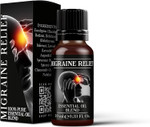 Mystix London | Migraine Relief Essential Oil Blend 10ml | Eucalyptus | Helichrysum | Lavender | Spearmint | Chamomile | Aromatherapy Oil | Herbal Fragrance | For Diffusers & Massage | Vegan, GMO Free