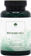 Betaine Hydrochloride (HCl) with Pepsin - 440mg Betaine per Capsule - 120 Vegan Capsules - Non-GMO, Made in The UK by G&G Vitamins Betaine Hydrochloride (HCl) with Pepsin - 440mg Betaine per Capsule - 120 Vegan Capsules - Non-GMO, Made in The UK by G&G Vitamins