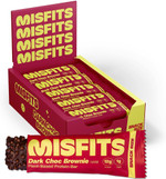 Misfits Vegan Protein Bars, Sweet & Chewy Dark Chocolate Brownie | Low Sugar & Carb, High Fibre Snacks | Pack of 15 Misfits Vegan Protein Bars, Sweet & Chewy Dark Chocolate Brownie | Low Sugar & Carb, High Fibre Snacks | Pack of 15