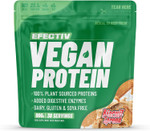 Efectiv Vegan Protein Powder 900g - Salted Dark Chocolate 23g Protein - Dairy, Gluten & Soy Free - Low Sugar Plant Based Protein Powder with Digestive Enzymes & Recyclable Packaging (30 Servings)