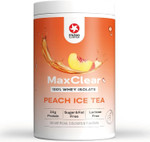 MaxiNutrition Maxclear Peach Ice Tea Clear Whey Protein Isolate, 24g Protein,104 Calories per Serving of Clear whey Isolate MaxiNutrition Maxclear Peach Ice Tea Clear Whey Protein Isolate, 24g Protein,104 Calories per Serving of Clear whey Isolate