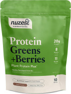 Nuzest - Protein Greens + Berries  Superfood Powder  Plant Protein Blend - Cocoa, 300g (10 Servings)