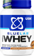 USN Blue Lab Whey Protein Powder: Chocolate Caramel - Whey Protein 908g - Post-Workout - Whey Isolate - Muscle Building Powder Supplement With Added BCAAs USN Blue Lab Whey Protein Powder: Chocolate Caramel - Whey Protein 908g - Post-Workout - Whey Isolate - Muscle Building Powder Supplement With Added BCAAs