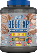 Applied Nutrition Beef XP - Clear Hydrolysed Beef Protein Isolate, Fruit Juice Style, Dairy Free Beef Protein Powder, Lactose Free, Zero Sugar, Low Fat, 1.8kg - 60 Servings (Cola Millions) Applied Nutrition Beef XP - Clear Hydrolysed Beef Protein Isolate, Fruit Juice Style, Dairy Free Beef Protein Powder, Lactose Free, Zero Sugar, Low Fat, 1.8kg - 60 Servings (Cola Millions)