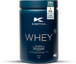 Kinetica Sports Whey Protein Powder - Unflavoured | 23g Protein/Serve, 33 Servings/1Kg Pack | Gluten Free Supplement | Optimum for Muscle Growth & Recovery | Mixes Well with Water, Milk & Shakes Kinetica Sports Whey Protein Powder - Unflavoured | 23g Protein/Serve, 33 Servings/1Kg Pack | Gluten Free Supplement | Optimum for Muscle Growth & Recovery | Mixes Well with Water, Milk & Shakes