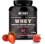 Beast | Whey Protein Powder 2KG | 21g Protein per Shake, 67 Drinks | Strawberry Jammy Biscuit