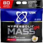 USN Hyperbolic Mass French Vanilla 6kg: High Calorie Mass Gainer Protein Powder for Muscle Building and Weight Gain - Improved Formula & Flavour with 7.5g Creatine Monohydrate and Less Sugar