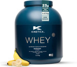 Kinetica Sports Whey Protein Powder - Banana Flavour | 23g Protein/Serve, 76 Servings/2.27Kg Pack | Gluten Free Supplement | Optimum for Muscle Growth & Recovery | Mixes Well with Water, Milk & Shakes Kinetica Sports Whey Protein Powder - Banana Flavour | 23g Protein/Serve, 76 Servings/2.27Kg Pack | Gluten Free Supplement | Optimum for Muscle Growth & Recovery | Mixes Well with Water, Milk & Shakes