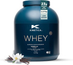 Kinetica Sports Whey Protein Powder - Vanilla Flavour | 23g Protein/Serve, 76 Servings/2.27Kg Pack |Gluten Free Supplement | Optimum for Muscle Growth & Recovery | Mixes Well with Water, Milk & Shakes