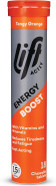 Lift Activ Energy Boosting Glucose Chewable Energy Tablets, Contains Added Multivitamins and Minerals, Tangy Orange, 1 Pack of 18-Tablet Tubes