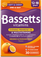 Bassetts Vitamins 12-18 Years Evening Primrose Oil Orange & Passion Fruit Flavour Multivitamins 30 Gummies Bassetts Vitamins 12-18 Years Evening Primrose Oil Orange & Passion Fruit Flavour Multivitamins 30 Gummies