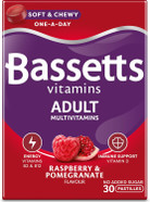 Bassetts Vitamins Adult Raspberry & Pomegranate Flavour Multivitamins 30 Gummy Pastilles Bassetts Vitamins Adult Raspberry & Pomegranate Flavour Multivitamins 30 Gummy Pastilles