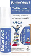 BetterYou Multivitamin Kids Oral Spray, Kids Vitamin Supplement, Sugar Free Chocolate and Marshmallow Flavour, 1-Month Supply, Tablets and Gummies Free Vitamin