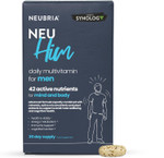 NEUBRIA NEU HIM Multivitamin for Men with Botanicals - 42 Active Nutrients, Vitamin D3, Zinc, Iron, Herbal Extracts, Cognitive Formula Ideal for Active Lifestyles UK Made, 30 Tablets NEUBRIA NEU HIM Multivitamin for Men with Botanicals - 42 Active Nutrients, Vitamin D3, Zinc, Iron, Herbal Extracts, Cognitive Formula Ideal for Active Lifestyles UK Made, 30 Tablets