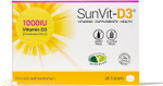 SunVit-D3 Vitamin D3 1000 iu - High Strength Vitamin D Tablets Support the Maintenance of Bone, Teeth, Muscle & Immune System | Made in UK & GMP Approved | Dairy & Gluten free - D3 Vitamins 28 Tablets SunVit-D3 Vitamin D3 1000 iu - High Strength Vitamin D Tablets Support the Maintenance of Bone, Teeth, Muscle & Immune System | Made in UK & GMP Approved | Dairy & Gluten free - D3 Vitamins 28 Tablets