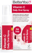 BetterYou Vitamin C Oral Spray, Fast Acting High Strength Vitamin C Supplement, Supports Immune System and Protect Cells from Oxidative Stress, 1-Month Supply, Natural Cherry & Pomegranate Flavour BetterYou Vitamin C Oral Spray, Fast Acting High Strength Vitamin C Supplement, Supports Immune System and Protect Cells from Oxidative Stress, 1-Month Supply, Natural Cherry & Pomegranate Flavour
