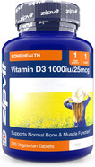 Zipvit Vitamin D 1000IU, 1 Year Supply, 365 Vegetarian D3 Tablets, High Absorption, Easy-to-Swallow Vitamin D Tablets for Immune, Bone & Muscle Health