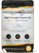 SunVit-D3 Vitamin D3 4000 IU Capsules | High Strength Vitamin D Capsules Supports Immune System, Bone, Teeth & Muscle Health | Gluten Free, Dairy Free | Vitamin D Supplements (90 Count)