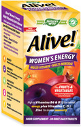 Alive! Women's Energy Multi-Vitamin and Minerals, Specially Balanced for Women, Unique Dried Blend of 26 Fruits & Vegetables, Suitable for Vegetarians - 30 Tablets Alive! Women's Energy Multi-Vitamin and Minerals, Specially Balanced for Women, Unique Dried Blend of 26 Fruits & Vegetables, Suitable for Vegetarians - 30 Tablets