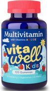Vitawell Kids Multivitamin Gummies - 120 Natural Strawberry Flavour (4 Month Supply) | Chewable Kids Multivitamin Chews | Vitamin D3, A, E, C, B6, B12 | No Artificial Colours, Flavours, Preservatives Vitawell Kids Multivitamin Gummies - 120 Natural Strawberry Flavour (4 Month Supply) | Chewable Kids Multivitamin Chews | Vitamin D3, A, E, C, B6, B12 | No Artificial Colours, Flavours, Preservatives