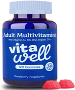 Vitawell Adult Multivitamin Gummies - 120 Raspberry Flavour Gummies (2 Month Supply) | Complex Vitamin D Formula | Chewable Multivitamins for Men & Women | Immune Support | 10 Essential Adult Vitamin Vitawell Adult Multivitamin Gummies - 120 Raspberry Flavour Gummies (2 Month Supply) | Complex Vitamin D Formula | Chewable Multivitamins for Men & Women | Immune Support | 10 Essential Adult Vitamin